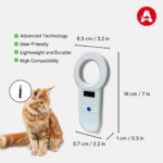 15-Digit Arowana & Pet Identification Chip Scanner, 134.2 Khz Animal ID Reader