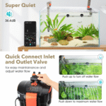 HYGGER - HG101 Ultra-Quiet External Canister Filter with UV Sterilizer & Auto Priming