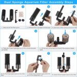 HYGGER - HG-908-D-M​, Aquarium Double Sponge Filter (M)