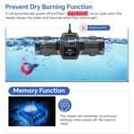 HYGGER - HG066-1000W​, Adjustable Fish Tank Heater with LED Digital Display