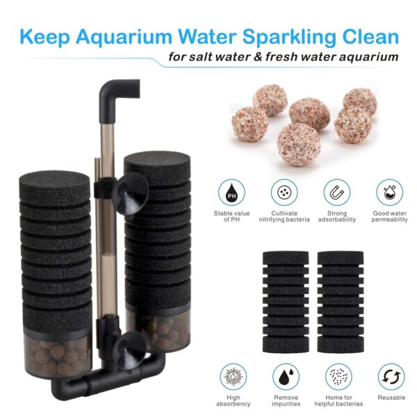 HYGGER - HG-908-D-M​, Aquarium Double Sponge Filter (M)