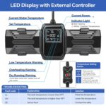 HYGGER - HG066-1000W​, Adjustable Fish Tank Heater with LED Digital Display