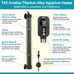Hygger - HG085-500W, Titanium Heater with Digital LED Controller and Temperature Probe