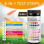 HYGGER - HG006-100, 8-in-1 Aquarium Test Strips for Freshwater & Saltwater