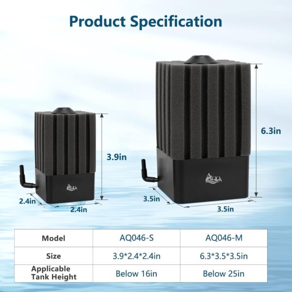 AQQA Fish Tank Sponge Filter AQ046-S