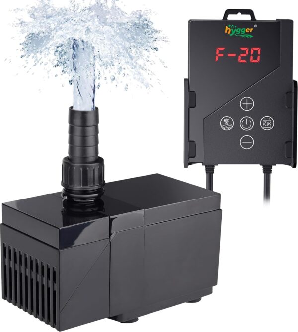 HYGGER HGY0004 Aquarium Water Pump with Intelligent Controller, DC 24V Ultra Quiet Powerhead