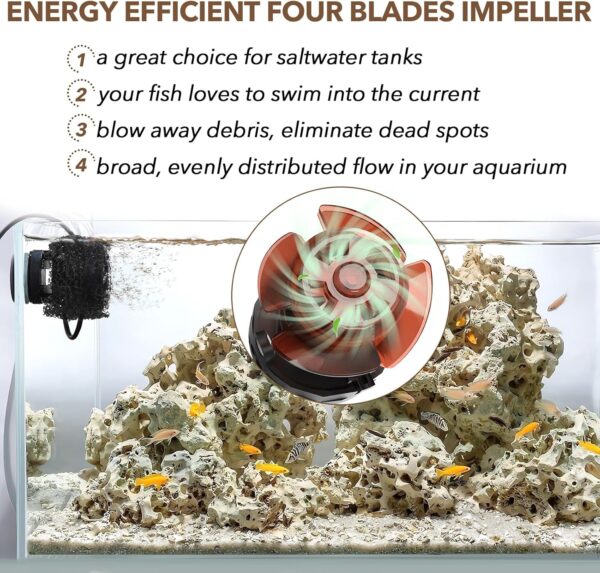 HYGGER HG112-14W 24/7 Mode Custom Current Aquarium Wave Maker