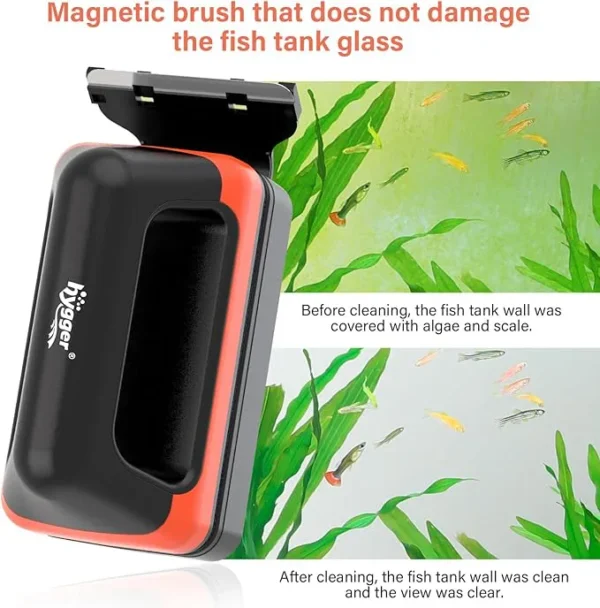 HYGGER HG127-S Floating Scrubber Brush Glass Algae Magnet Cleaning Tool