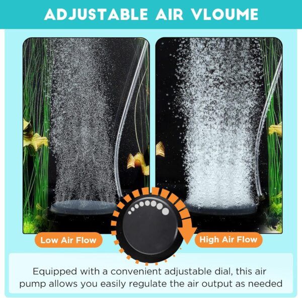 HYGGER HG133‑5W Dual Ports Large Aquarium Air Pump