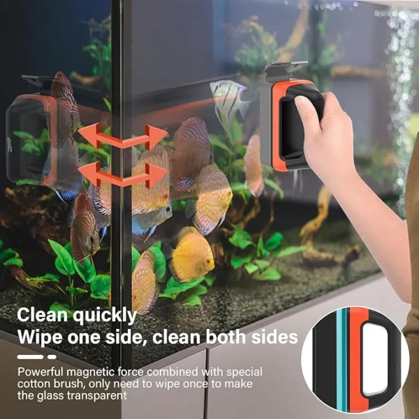 HYGGER HG127-S Floating Scrubber Brush Glass Algae Magnet Cleaning Tool