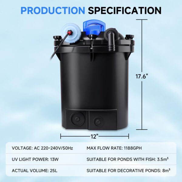 HYGGER HK001 POND FILTER (with water pump)