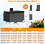 HYGGER HGY0004 Aquarium Water Pump with Intelligent Controller, DC 24V Ultra Quiet Powerhead