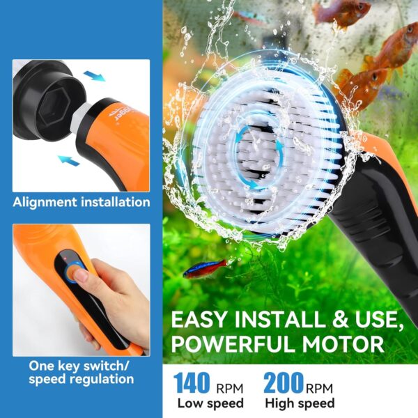 HYGGER HG086 Electric Aquarium Rechargeable Cleaner Tools Kit