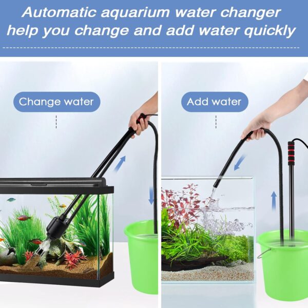 AQQA AQ-038 Aquarium Gravel Cleaner – 6-in-1 Electric Vacuum