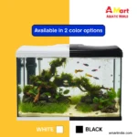 BOYU EC-600 Curved Glass Aquarium Tank with 3-in-1 LED, Top Filter and Powerhead