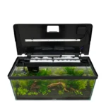 BOYU EC-600 Curved Glass Aquarium Tank with 3-in-1 LED, Top Filter and Powerhead